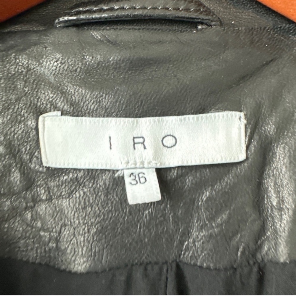 IRO Noreta studded black leather jacket size 36 us 4 - Picture 5 of 10